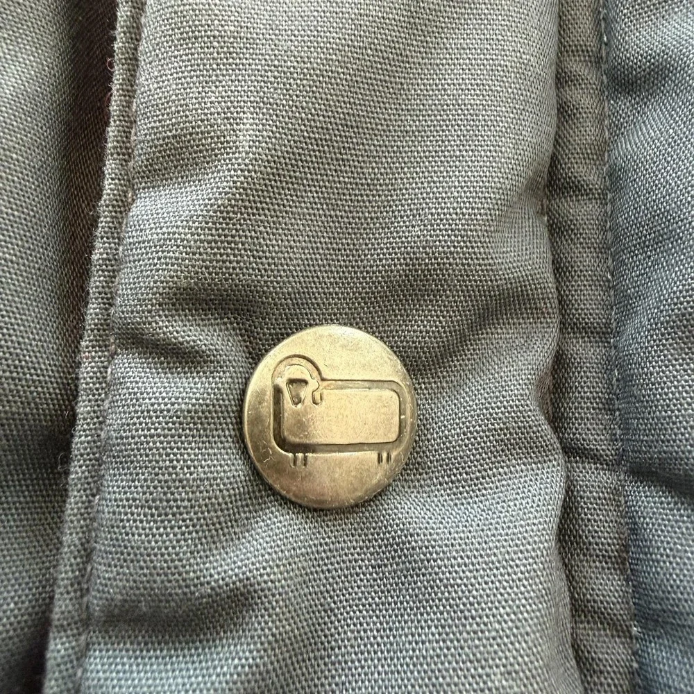 Vintage Woolrich Jacket Mens Large Gray‎ Insulated Parka Plaid Wool Lined USA